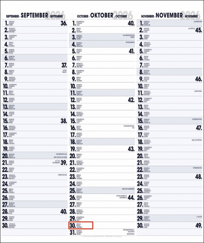 3-MONATSPLANER - BÜROPLANER - OFFICE PLANER
